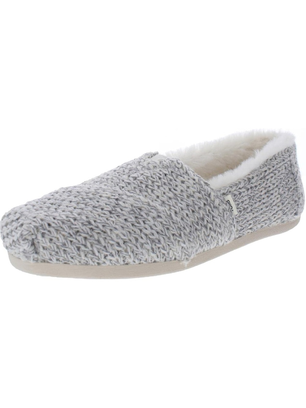 TOMS Alpargata Cozy Sweater Knit Slippers in Light Gray